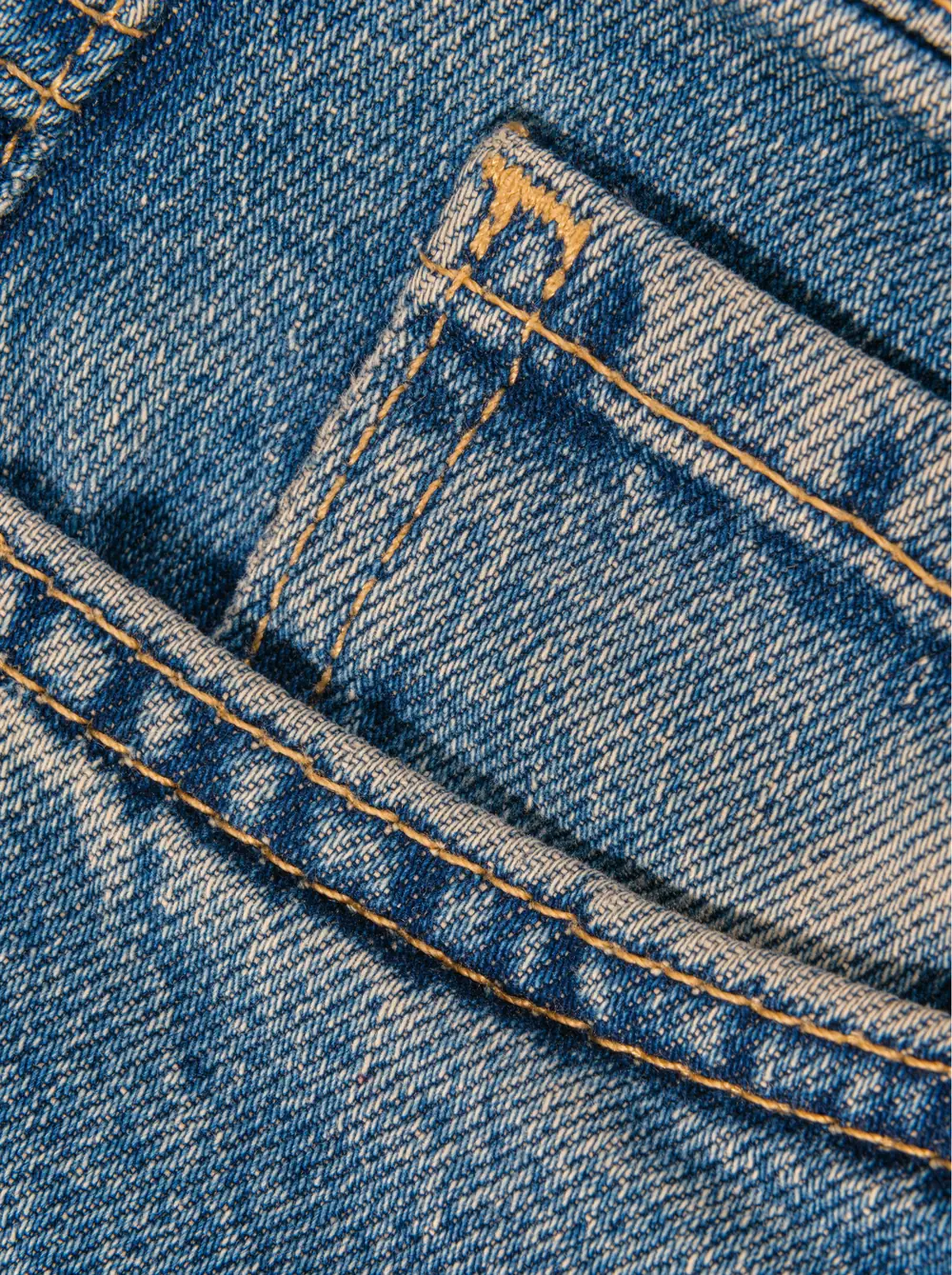 A denim textile close-up